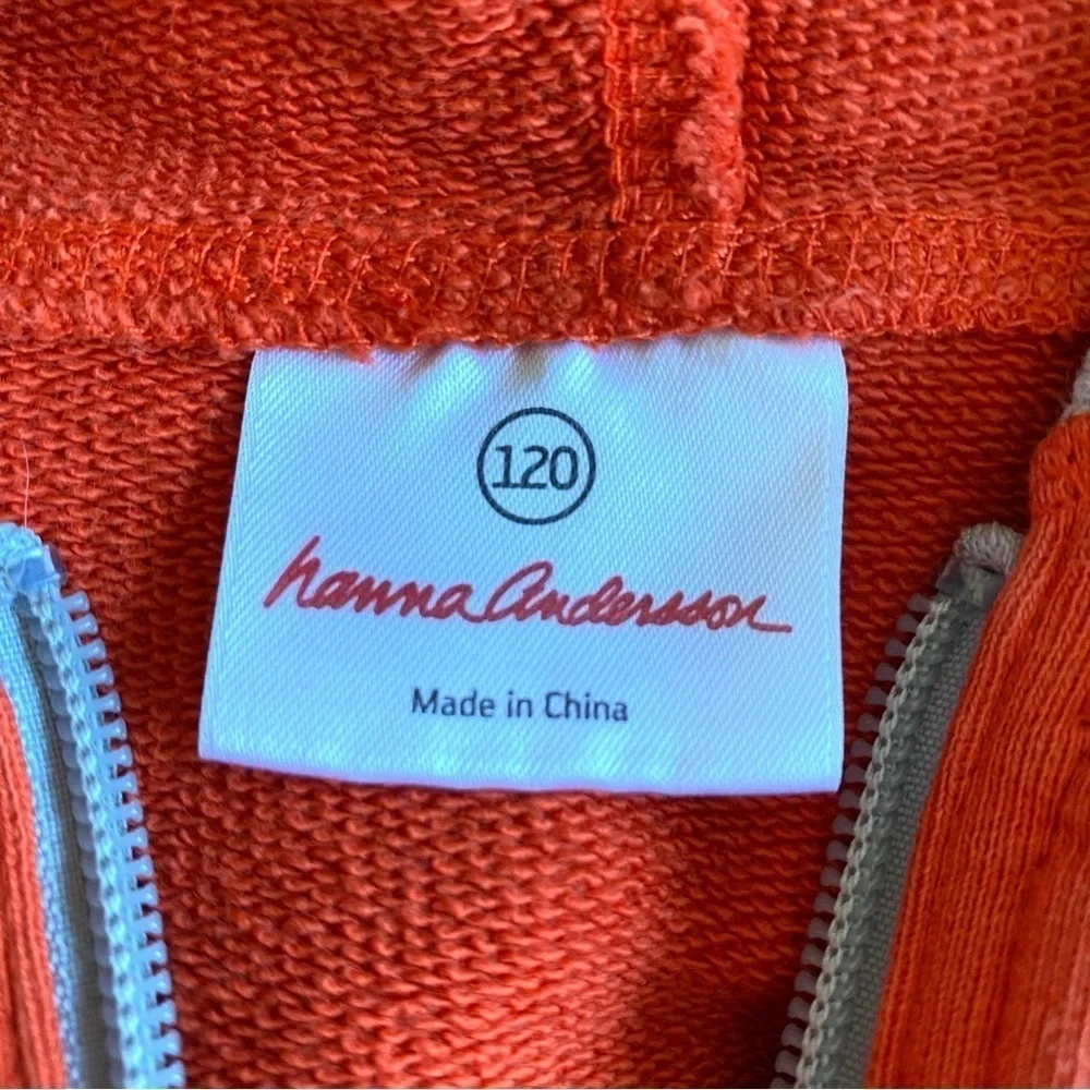 🚘*CLEARANCE*🚘 HANNA ANDERSSON Jersey Zip Up Hoodie Jacket 6/7 (120)